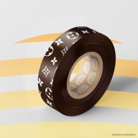 Fita 2M Louis Vuitton Marrom 20m